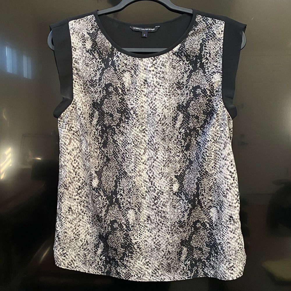 W118 by Walter Baker Animal Print Blouse, Size Small